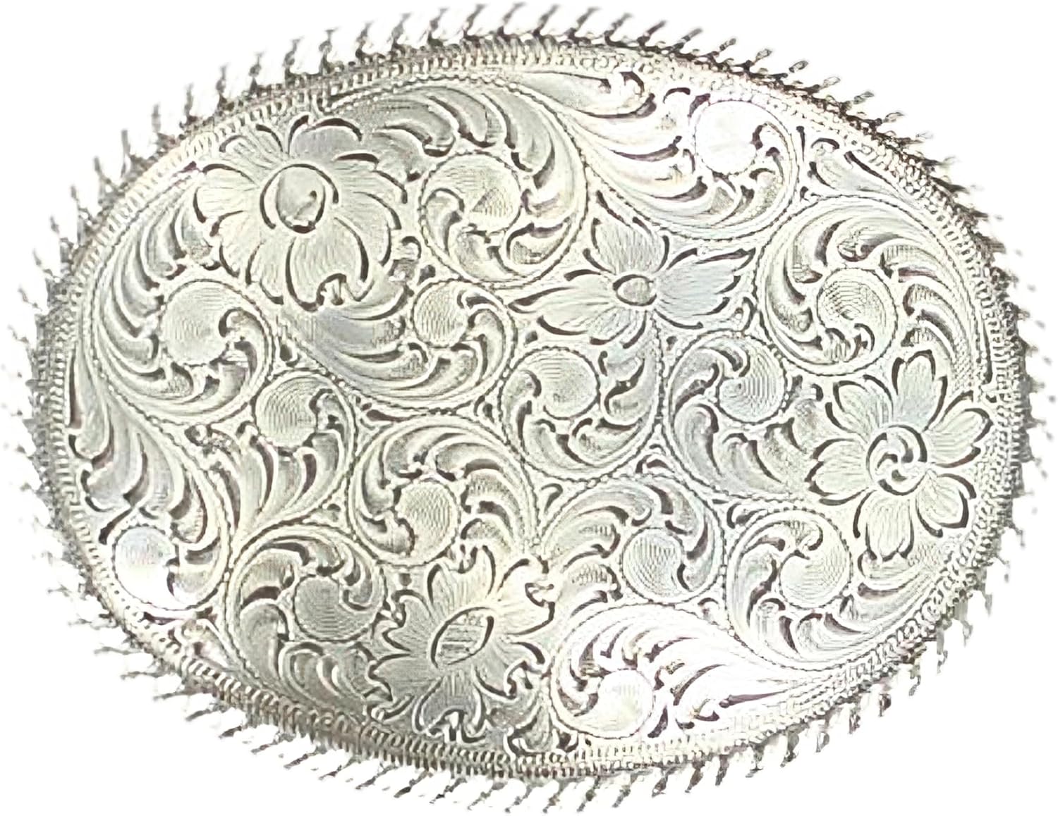 Nocona Floral Western Belt Buckle