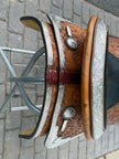 Used Phil Harris 16” Western Show Saddle with Saddle Bag
