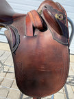 Used Excelsior 17" Australian Saddle - Durango Poley