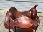 Used Circle Y #1659 Cactus Flower 16” Flex-Lite Western Trail Saddle