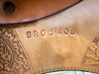 Used Blue Ribbon Custom Tack 17” Western Show Saddle with Saddle Bag