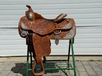Used Kathy's 16" Western Show Saddle with Matching Headstall