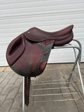 Used Crosby Monoflap 17.5” Covered Leather Event Saddle