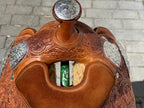 Used Kathy's 16" Western Show Saddle with Matching Headstall