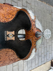 Used Phil Harris 16” Western Show Saddle with Saddle Bag