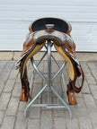 Used Phil Harris 16” Western Show Saddle with Saddle Bag