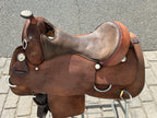 Used Billy Cook Sulphur, OK Western 16" Chocolate Trainer Saddle