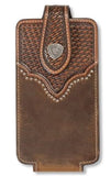 Ariat Brown Top Basket Weave Cell Phone Case