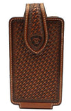 Ariat Medium Brown Basket Weave Cell Phone Case