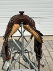 Used Billy Cook Sulphur, OK Western 16" Chocolate Trainer Saddle