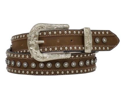 Ladies Angel Ranch Studded Gun Shell Concho Belt