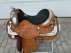 Used Phil Harris 16” Western Show Saddle with Saddle Bag