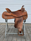 Used RS Custom Ranch Saddlery 17” Roughout Western Trainer Saddle