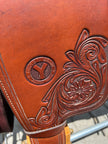 Used Circle Y #1659 Cactus Flower 16” Flex-Lite Western Trail Saddle