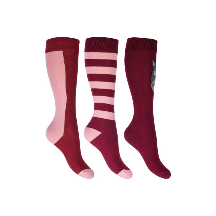 Kids HKM Grenada Riding Socks- Set of 3