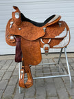 Used Phil Harris Custom 16” Western Show Saddle with Saddle Bag