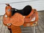 Used Rocking R 16” Western Equitation Show Saddle w/ Matching Accessories