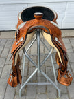 Used Phil Harris Custom 16” Western Show Saddle with Saddle Bag