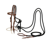 Weaver Loping Hackamore Leather Headstall/Rein