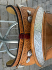 Used Blue Ribbon Custom Tack 17” Western Show Saddle with Saddle Bag