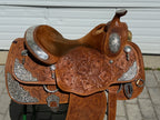 Used Kathy's 16" Western Show Saddle with Matching Headstall
