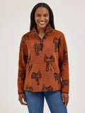 Wrangler Women’s Retro Quarter-Zip Sherpa Pullover