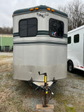 Used 2000 Hawk 2-Horse Straight Load Bumper Pull Trailer with Dressing Room.