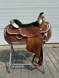 Used Silver Mesa 15.5” Western Show Saddle with Matching Breast Collar