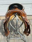Used Silver Mesa 15.5” Western Show Saddle with Matching Breast Collar