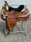 Used Silver Mesa 15.5” Western Show Saddle with Matching Breast Collar