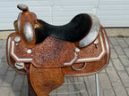 Used Silver Mesa 15.5” Western Show Saddle with Matching Breast Collar