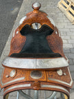 Used Silver Mesa 15.5” Western Show Saddle with Matching Breast Collar