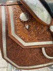 Used Silver Mesa 15.5” Western Show Saddle with Matching Breast Collar