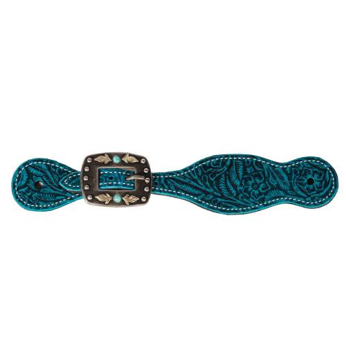 Women's Professional's Choice Aqua Floral Spur Straps