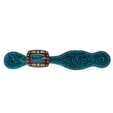 Women's Professional's Choice Aqua Floral Spur Straps