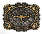 Montana Silversmith's Framed Longhorn Attitude Buckle