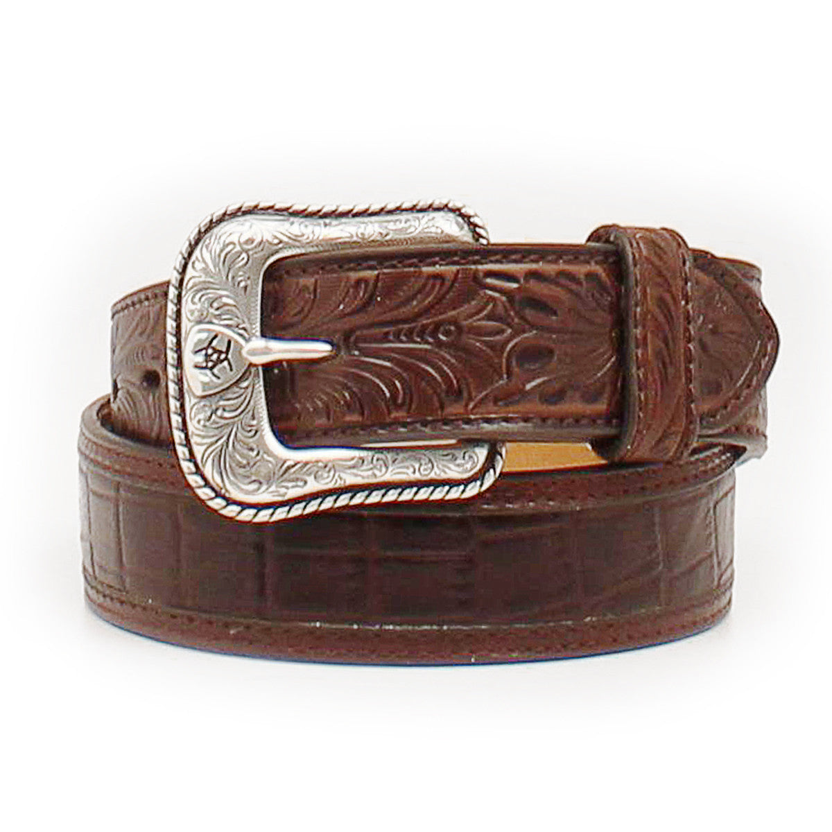 Ariat Leather Crocodile Western Belt