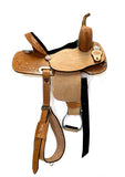 Outlaw Outfitters 13” Youth Western Barrel Saddle - Light Oil