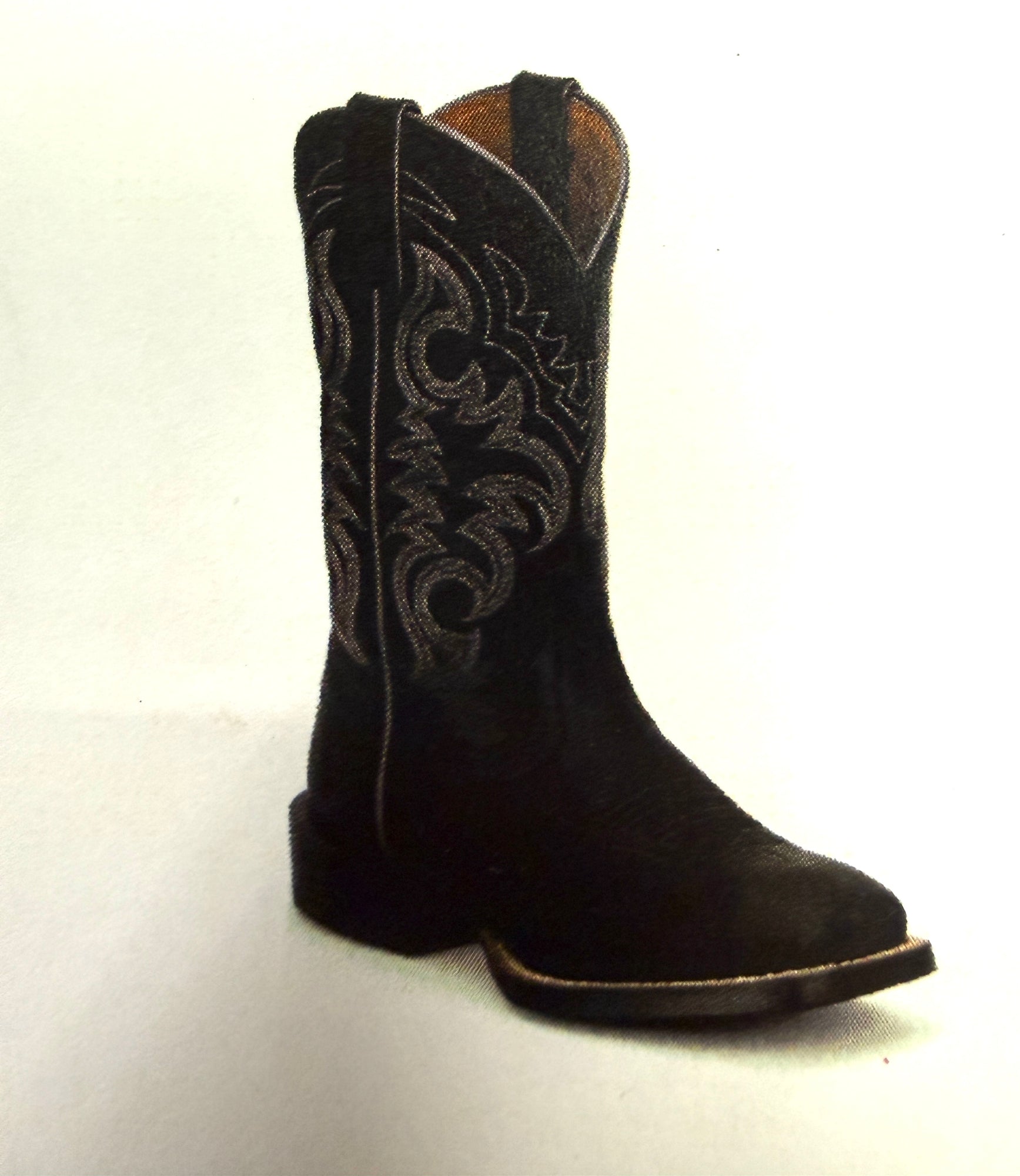 Women's Justin Della Black Water Buffalo Western Boot