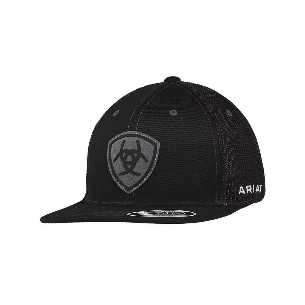 Men's Ariat Black Logo Patch Cap