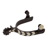 Weaver Men's Western Spurs with German Silver Chevron Trim