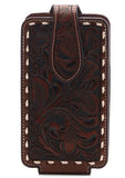 Ariat Large Brown Tooled Cell Phone Case