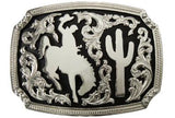 Nocona Bronco Rider Western Belt Buckle