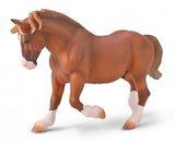 Breyer CollectA Breton Draft Horse Stallion- Chestnut
