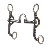 Weaver Professional Argentine Bit, 5" Sweet Iron Polished Low Port Correction Mouth with Copper Inlay