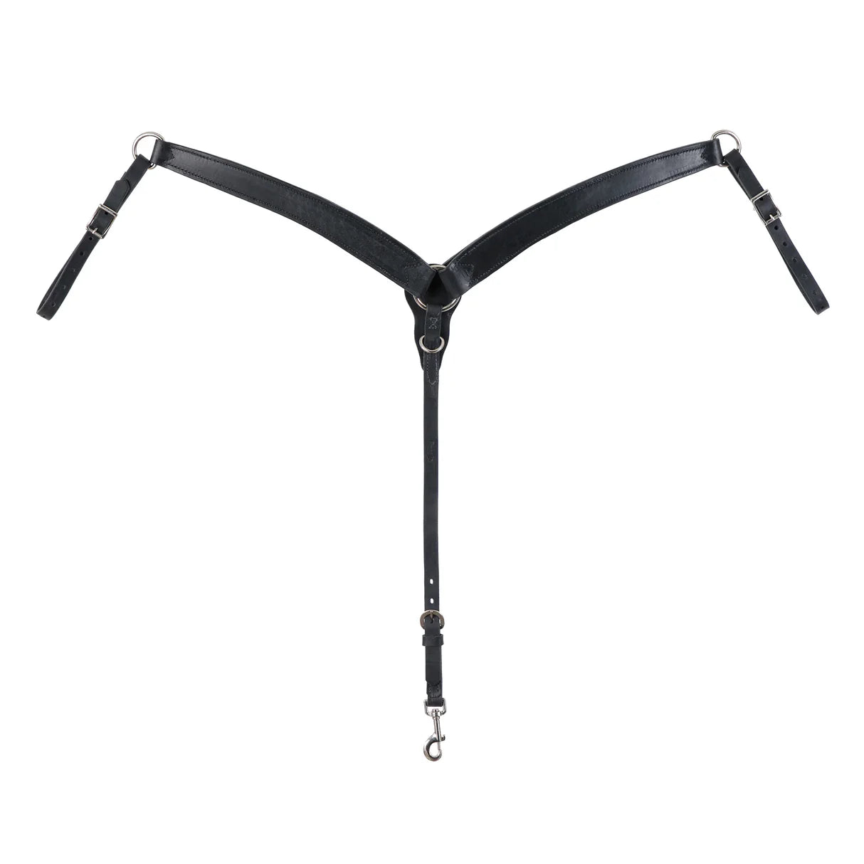 Weaver Black Leather Contoured Ring-in-Center Breast Collar