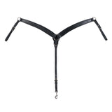 Weaver Black Leather Contoured Ring-in-Center Breast Collar