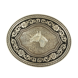 Nocona Oval Horse Head Belt Buckle