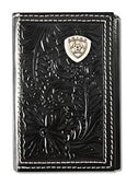 Ariat Tri-Fold Floral Embossed Wallet