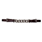 Circle Y Leather Curb Strap 4 1/2" Flat Chain
